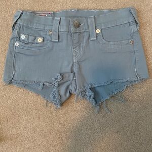 True religion denim shorts